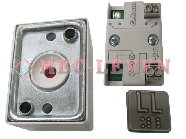 PULSADOR SQ BRAILLE 2 LUMINOSOS
